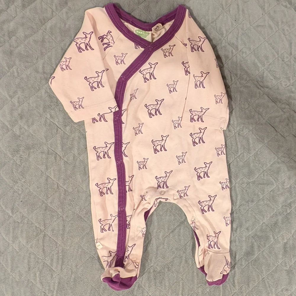 3-6 Mos Floral and Animal Print Kids Pajamas Set